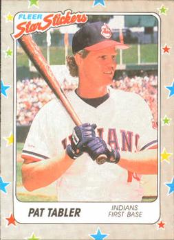 1988 Fleer Sticker Baseball Cards        022      Pat Tabler
